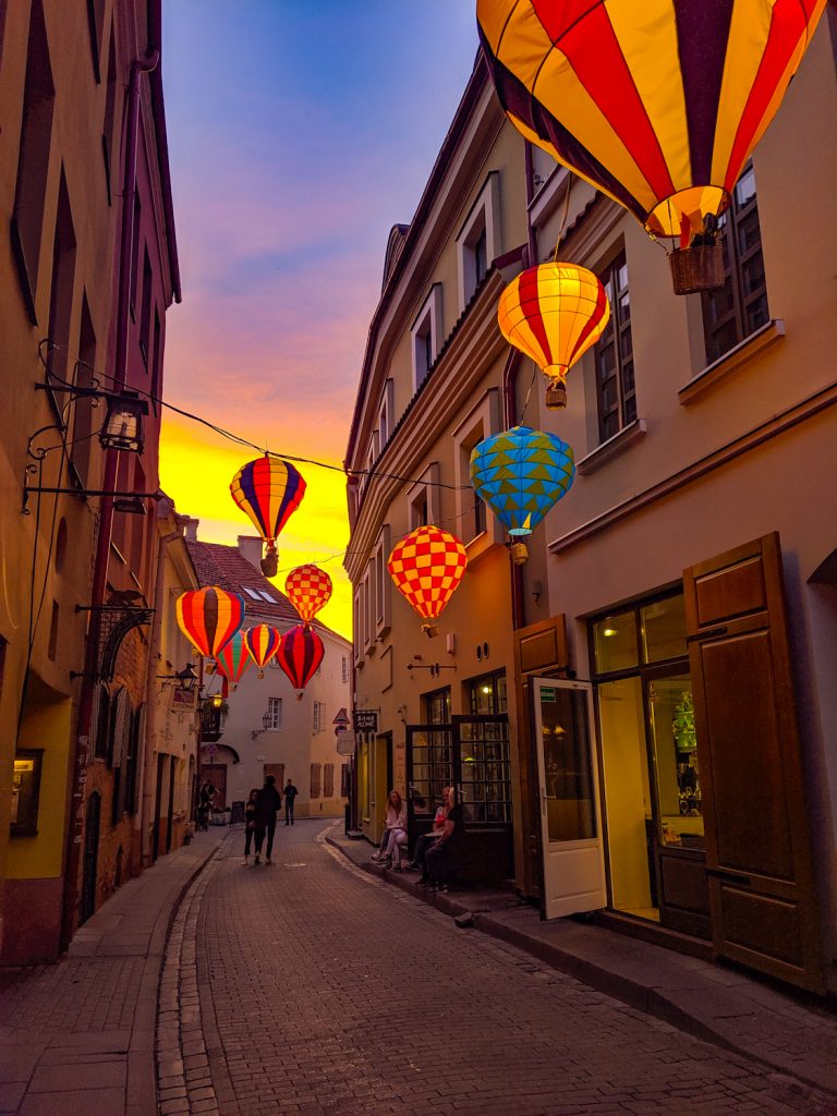 Hot Air Balloon Alley in Vilnius