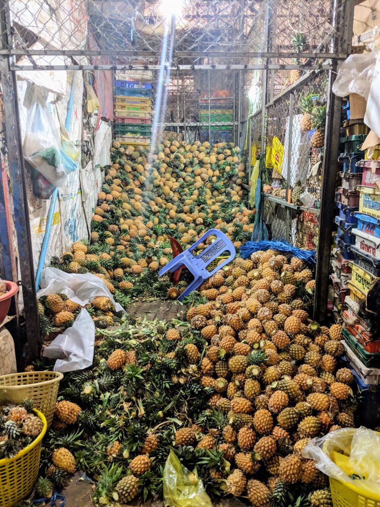 A sea of pineapples in Southeast Asia.