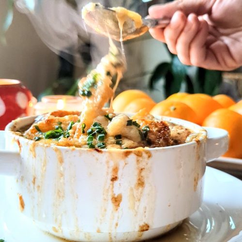 A messy spoonful (and bowl) of French Onion Soup